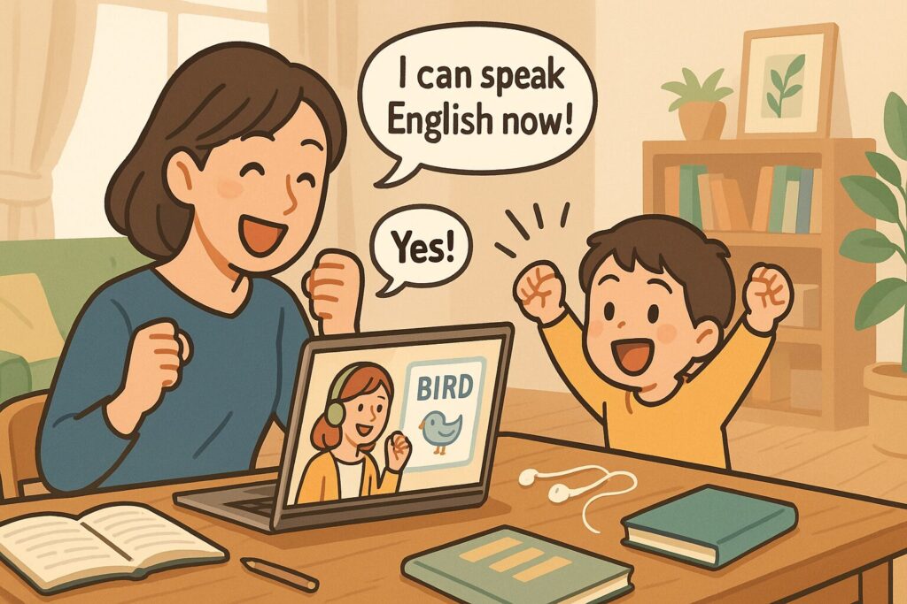 ママと子どもが楽しくオンライン英会話